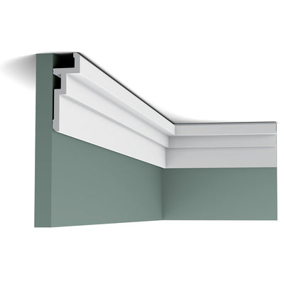 Medium-sized, Plain Coving, Modern, U-Stepped, Lightweight Coving CX196.