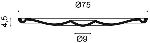 Large, Decorative, Traditional Lightweight Ceiling Rose R27, with a 750mm diameter, a 90mm diameter centre, and 45mm width.