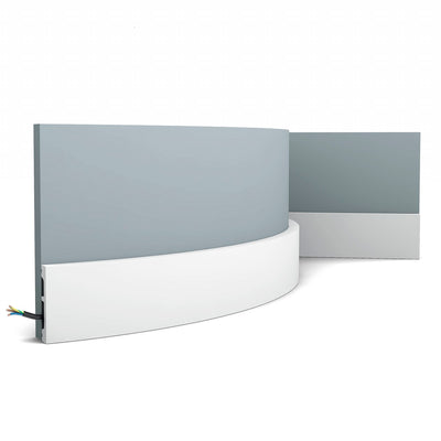 Small, Plain, Flat, Flexible Lightweight Skirting Board SX157F.