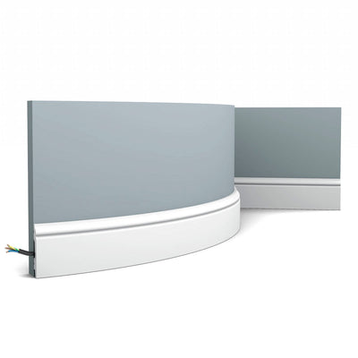 Small, Ogee, Lightweight Flexible Skirting Board SX165F.