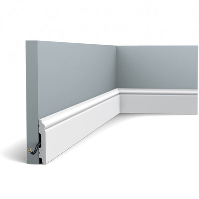 Small, Ogee, Lightweight Skirting Board SX165.