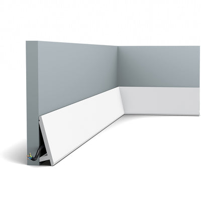 Diagonal, Modern, LED Lighting, Lightweight LED Skirting Board SX179.