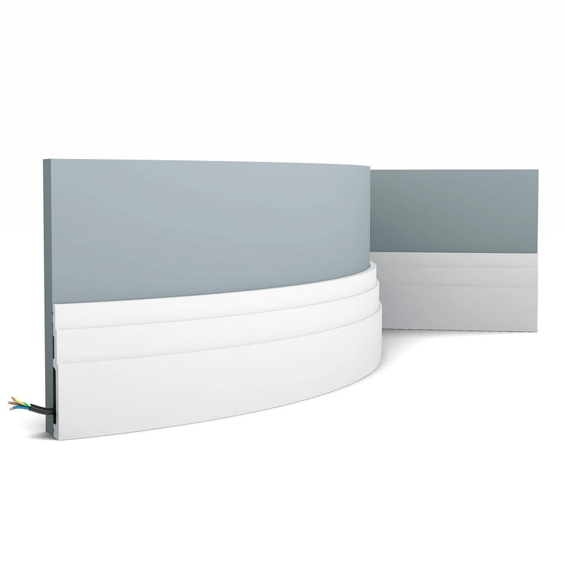 Medium, Art Deco, Contemporary, Stepped, Lightweight Flexible Skirting Board SX180F.