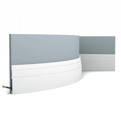 Medium, Art Deco, Contemporary, Stepped, Lightweight Flexible Skirting Board SX180F.