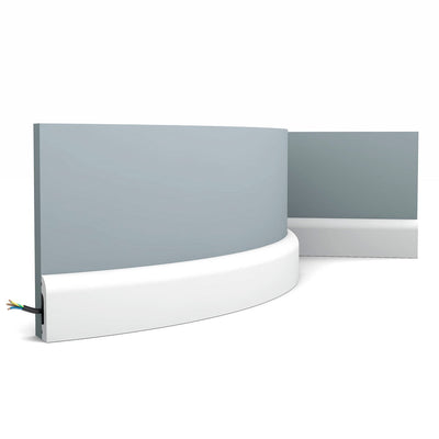 Small, Contemporary, Lightweight Flexible Skirting Board SX182F.