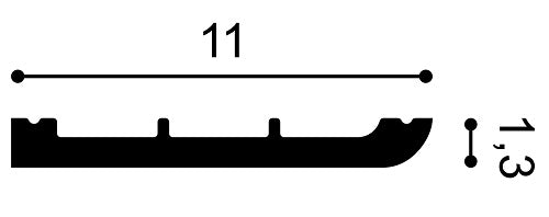 Modern, Flat Ceiling, Lightweight Coving SX184, 110mm ceiling height, 13mm wall drop.