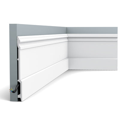 Tall, Modern, Stepped, Lightweight Skirting Board SX191.