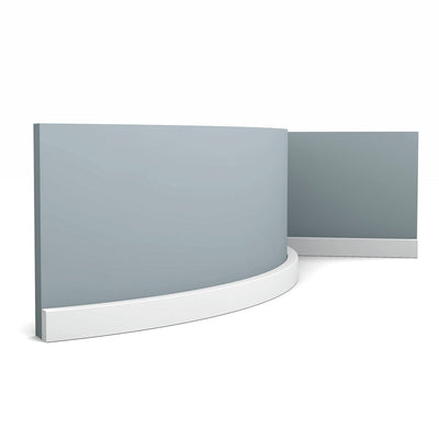 Small, Contemporary, Rectangular, Lightweight Flexible Skirting Board SX194F.