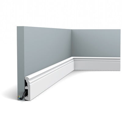 Contemporary, Stepped, Lightweight Skirting Board SX195.
