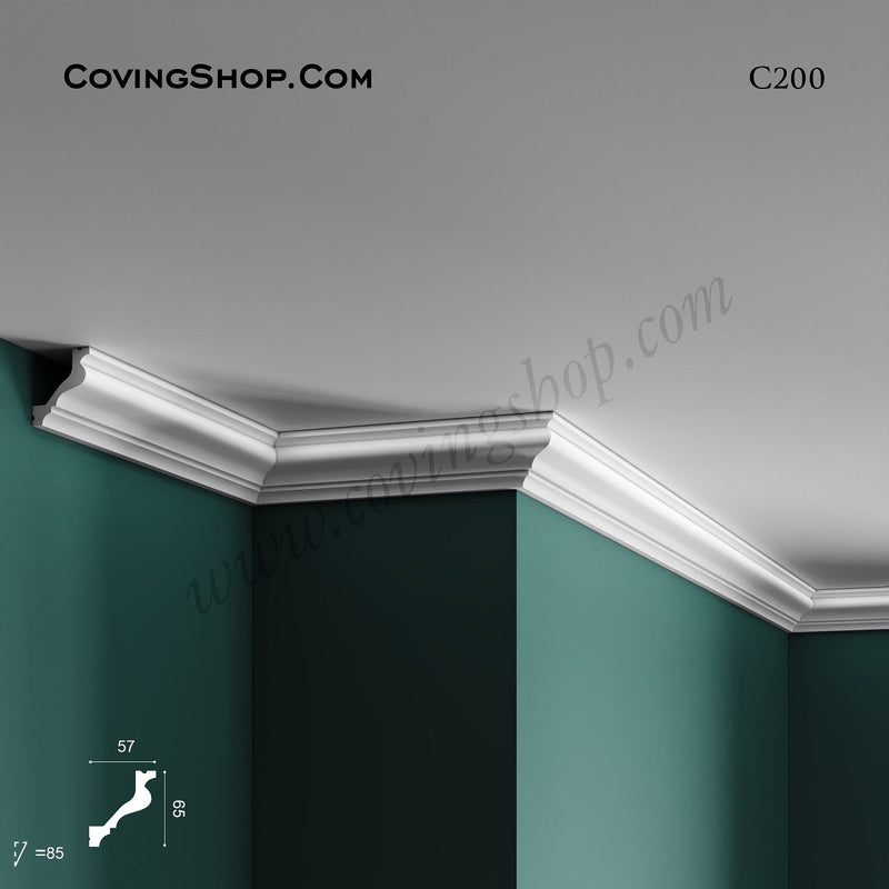 Small, Plain Coving, Classic Lightweight Coving C200.