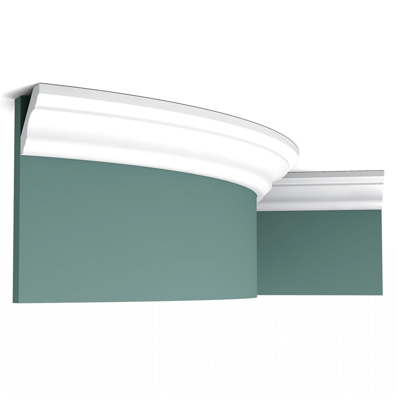 Small, Swans Neck, Plain Coving, Flexible Hilldrop Lightweight Coving C215F.