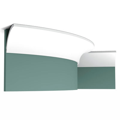 Small, Plain Coving, Concave, Flexible London Lightweight Coving C240F.