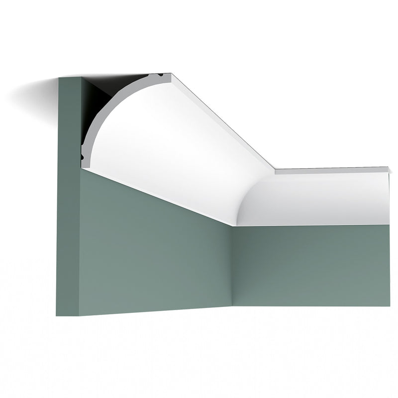 Small, Plain Coving, Concave, London Lightweight Coving C240. 