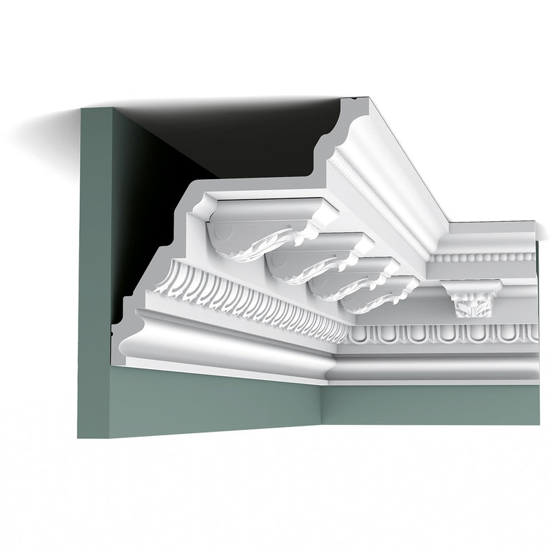 Small, Plain Coving, Fluted, Birmingham Lightweight Coving Decorative Element C307A with the C307 coving.