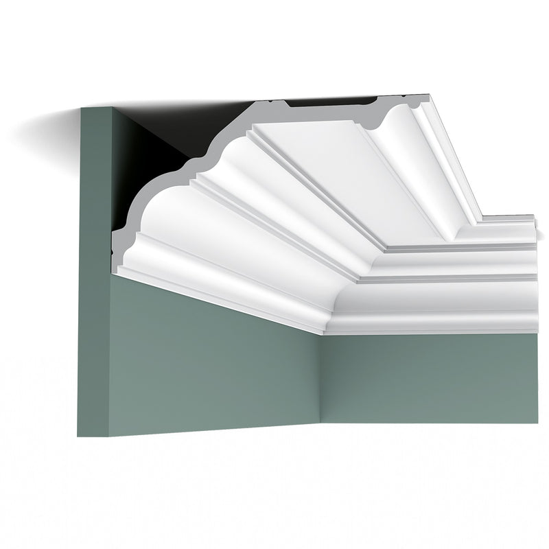 Large, Traditional, Plain Coving, Stratford Lightweight Coving C340. 