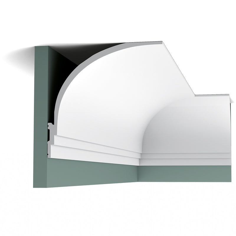 Extra Large, Plain Coving, London Lightweight Coving C990 with a P9900 edge.