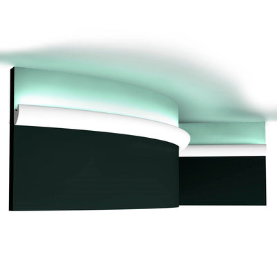 Small, Plain Coving, Curving, LED Up lighting Lightweight Flexible Coving CX188F.