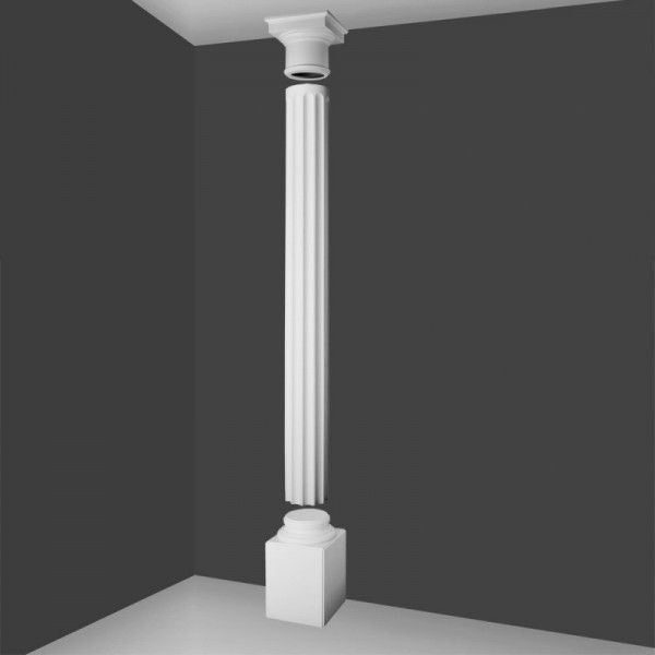 Doric, Fluted Column, Full Column with Top, Shaft and Base KD6, with K1132, K1002, and K1112.