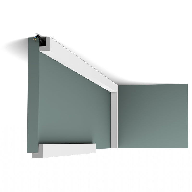 Plain, Right-angle, Square Finishing Moulding, Lightweight Corner Wall Panel PX164. 