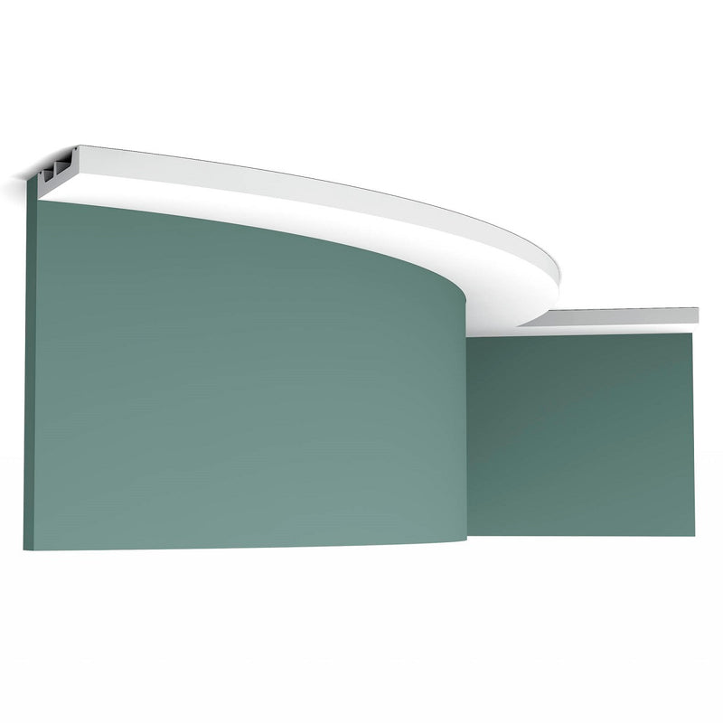 Small, Plain Coving, Contemporary, Leicester Lightweight Flexible Coving SX157F. 