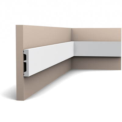 Small, Contemporary Wall Panelling, Lightweight Dado Rail SX157. 