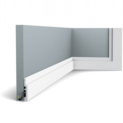 Contemporary, Stepped, Lightweight Skirting Board CX187.